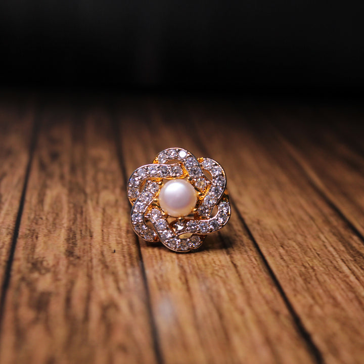 Ring in Pearls and Zircons (6990683340983)