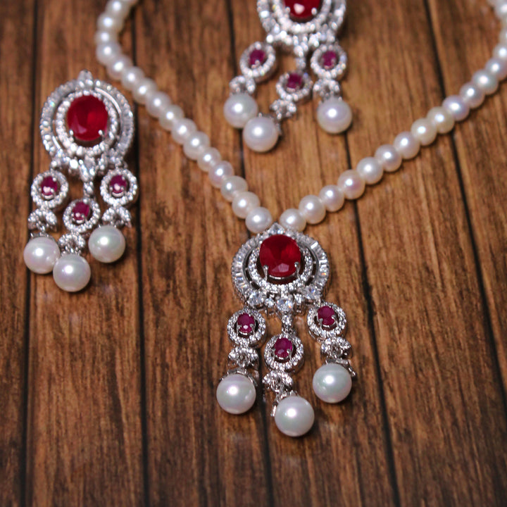 Pendant Set in Chetum and Pearls (6981472125111)