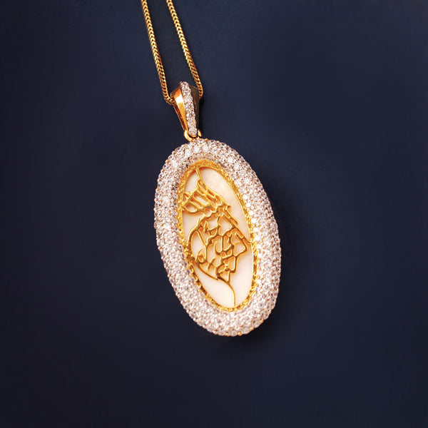 Bismillah Pendant in Cubic Zircons (7002414153911)