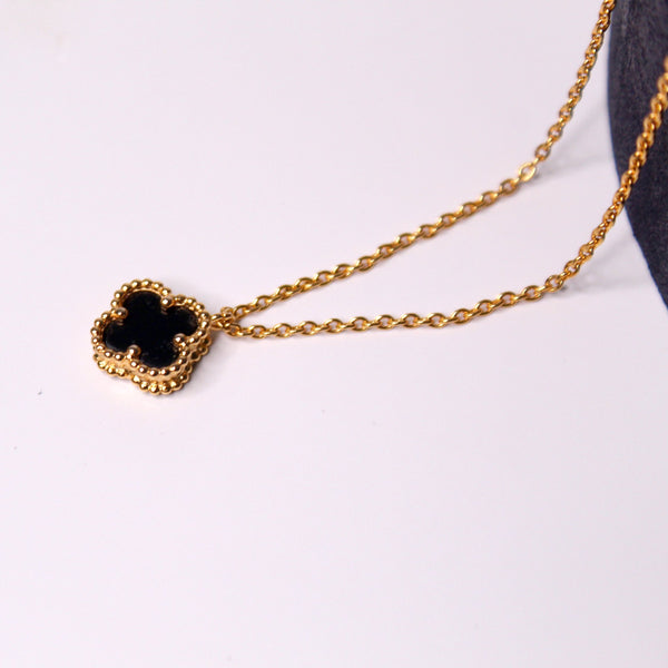 Floral Pendant in Black Onyx (7480484036842)