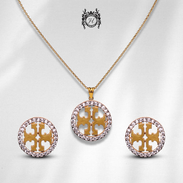 Pendant Set in Zircons