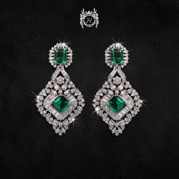 Luxurious Green Onyx Earrings