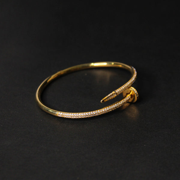 Nail Bangle in Cubic Zircons (7329125761258)