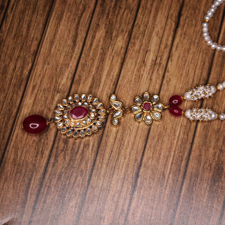 Necklace Set in Chetum and Kundan (7508821770474)