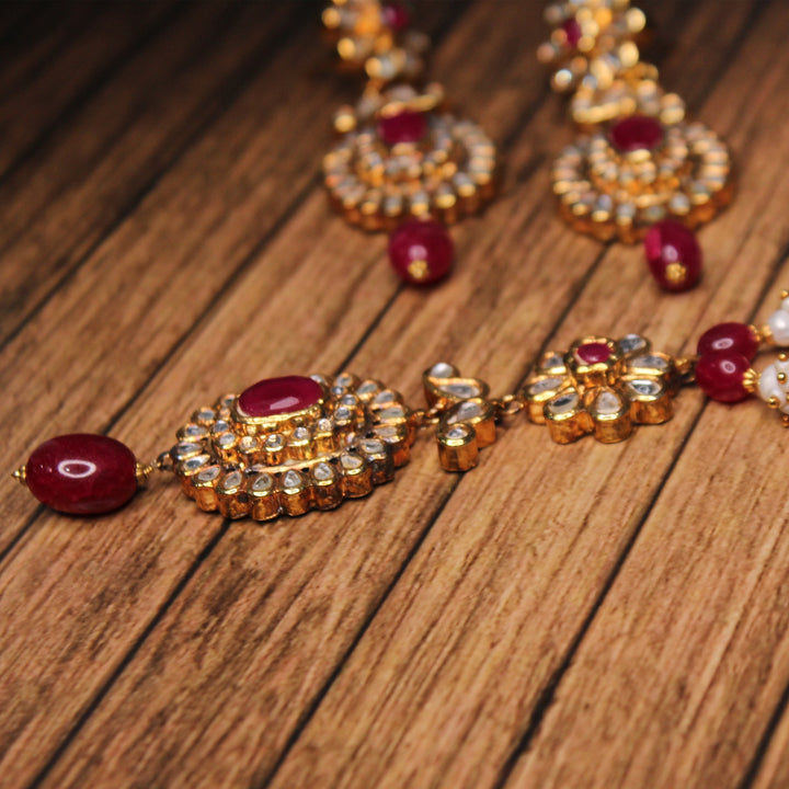 Necklace Set in Chetum and Kundan (7508821770474)