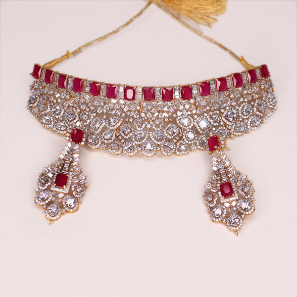 Necklace Set in Chetum and Cubic Zircons