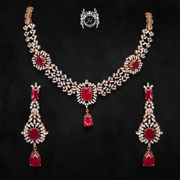 Necklace Set in Chetum and Zircons