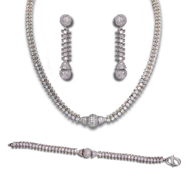 Mala Set in Cubic Zircons