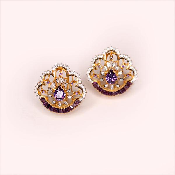 Tops in Amethyst, Falsa Stone and Cubic Zircons