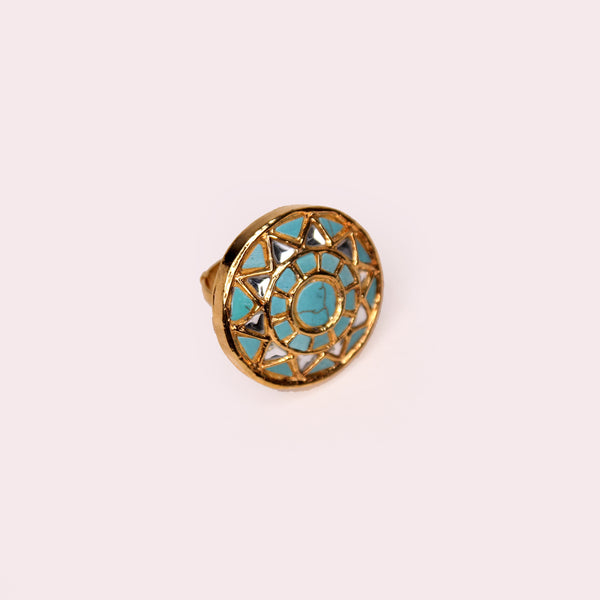 Gold Plated Feroza Ring