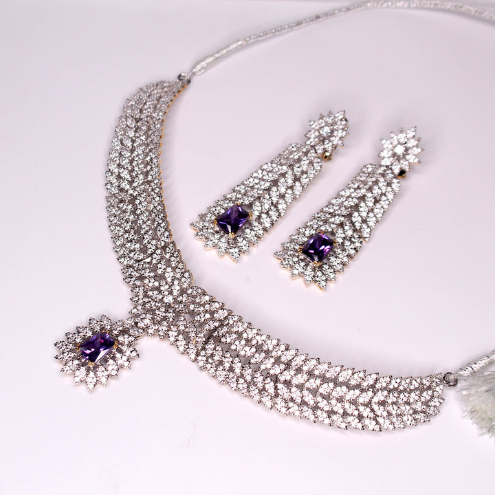 Necklace Set in Purple Stone (7433222193386)