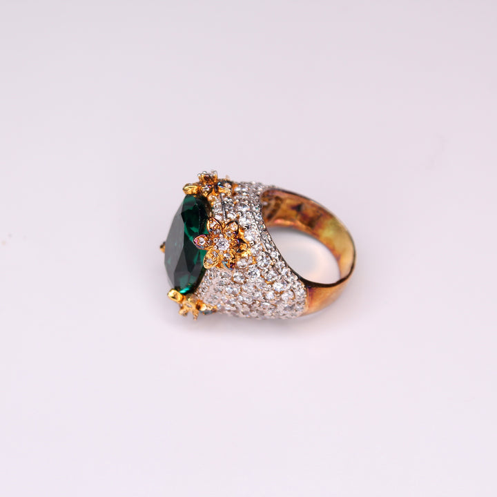 Ring in Jade and Zircons (7433228615914)