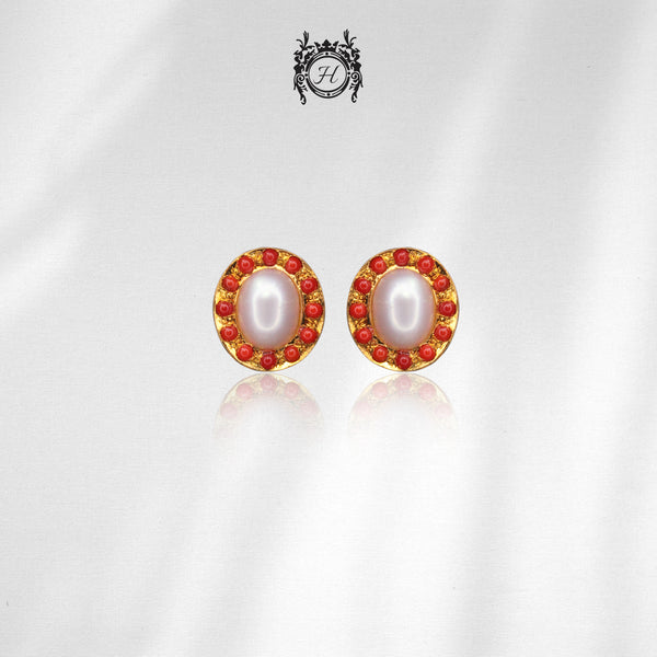 Tops in Coral and Pearls
