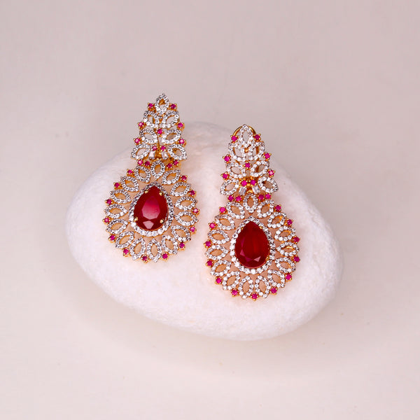 Earrings in Chetum and Cubic Zircons (7467980128490)