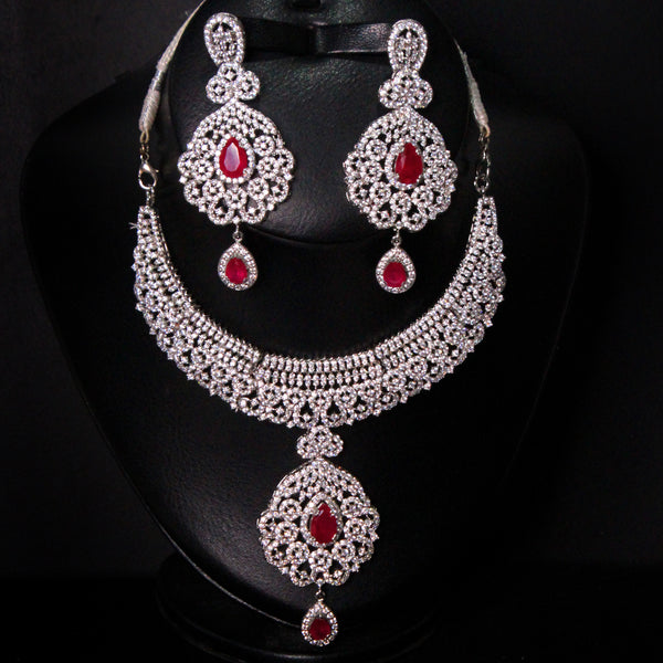 Necklace Set in Chetum and Cubic Zircons (6929465311415)