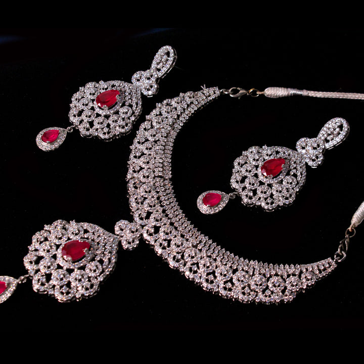 Necklace Set in Chetum and Cubic Zircons (6929465311415)
