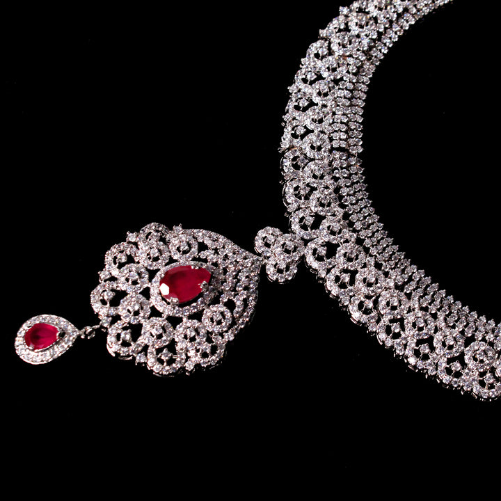 Necklace Set in Chetum and Cubic Zircons (6929465311415)