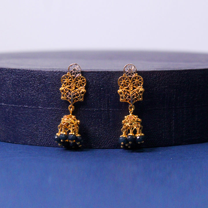 Earrings in Blue Onyx (6931620790455)