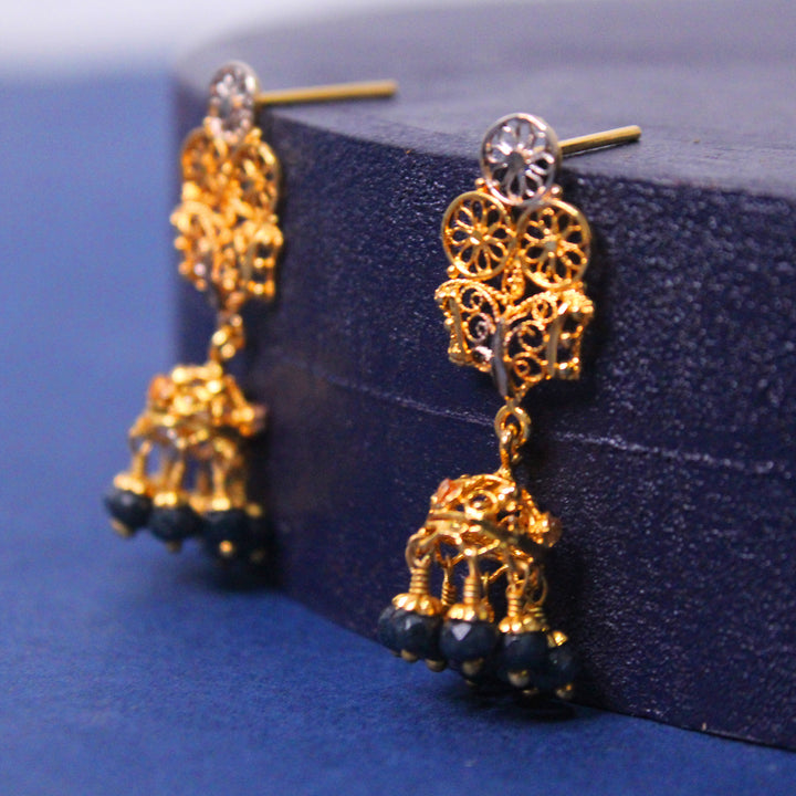 Earrings in Blue Onyx (6931620790455)