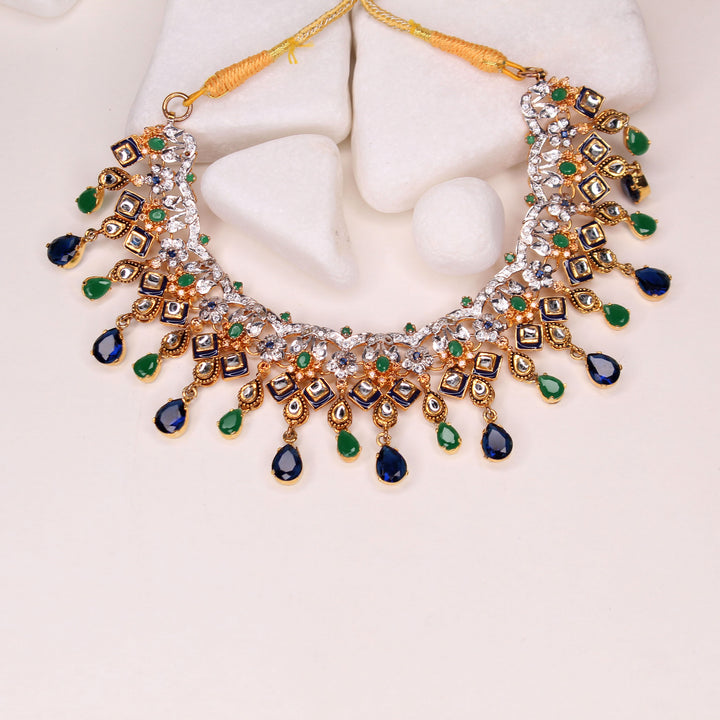 Necklace Set in Jade and Blue Onyx (7329786167530)