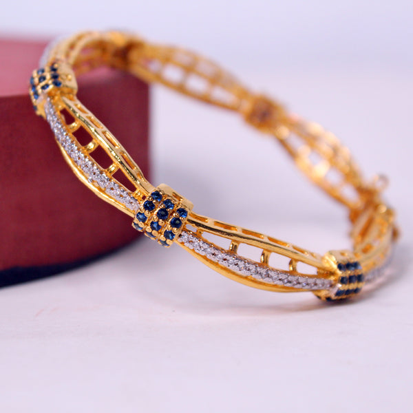 Bangle in Blue Onyx and Zircons (6929476157623)