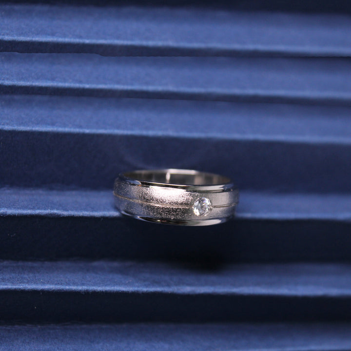 Gents Band with Zircon (6972459909303)