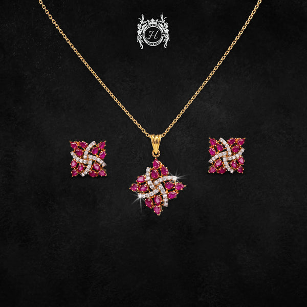 Captivating Pendant Set with Chetum and Zircons