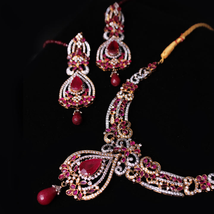 Necklace Set in Chetum and Cubic Zircons (6972800303287)