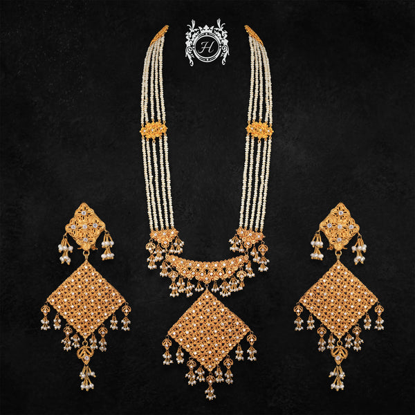 Mala Set in Pearls and Zircons