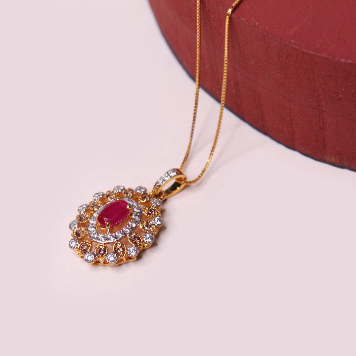 Pendant Set in Chetum and Cubic Zircons (6981272993975)