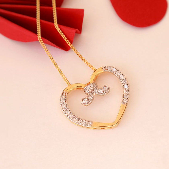 Heart Pendant With Chain (6259519389879)