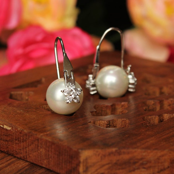 Earrings with Pearls & Zircons (6239979733175)