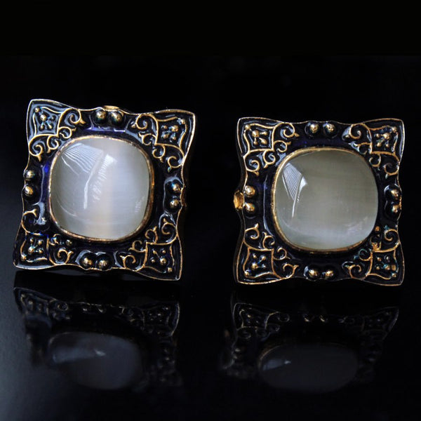 Customize Cuff links with Mother of Pearls (6239973441719)