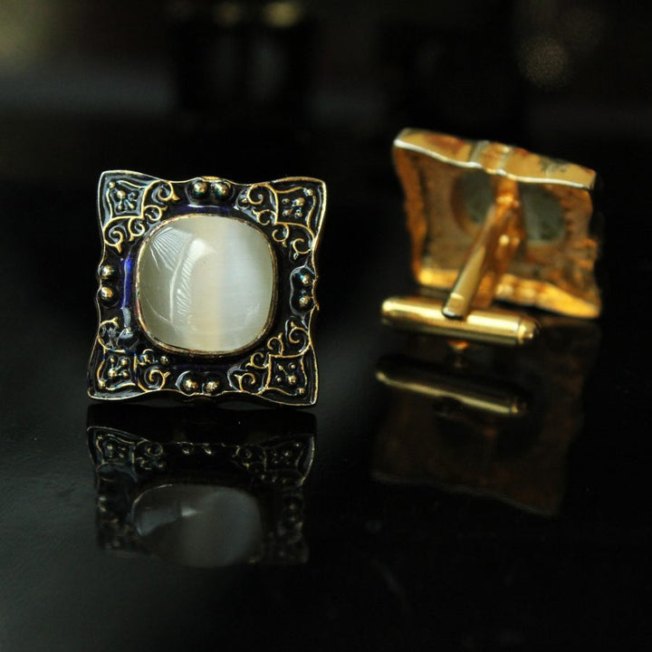Customize Cuff links with Mother of Pearls (6239973441719)