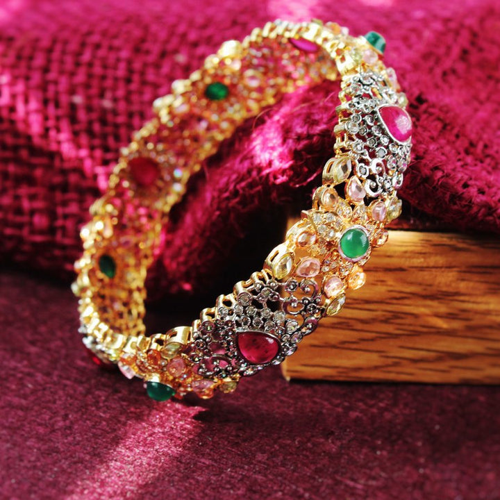 Bracelet with Multi Color Stones (6239973933239)