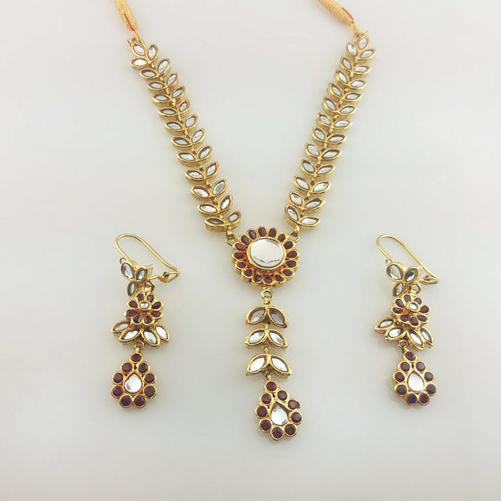 Necklace Set with Polki & Ruby (6239973966007)