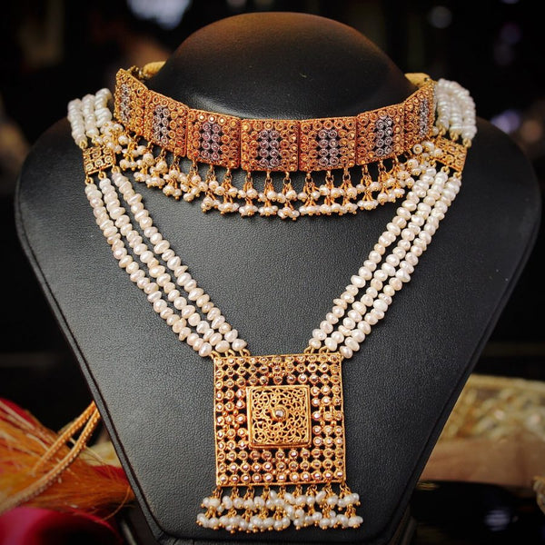 Chokar & Dholna Set with Pearls (6239976128695)