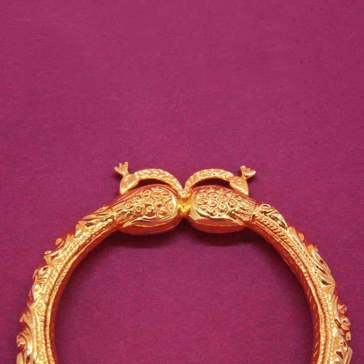 Peacock Bangle with Carving (6263456759991)