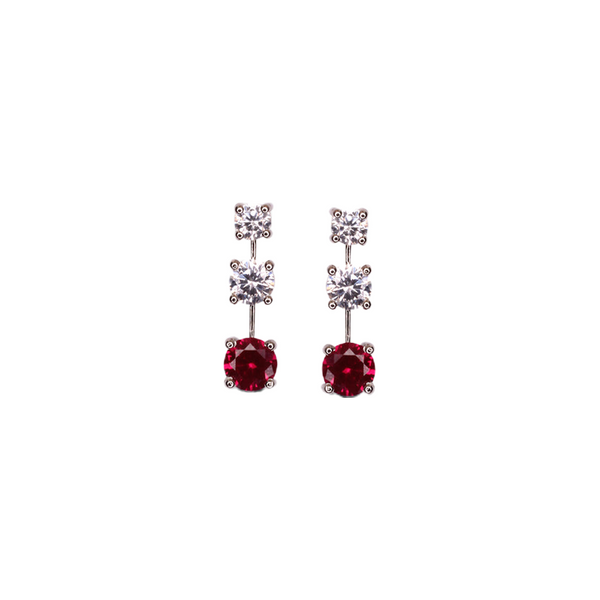 Crimson Snow Earrings