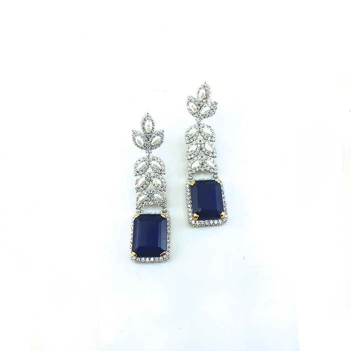 EARINGS IN PEARL AND BLUE ONIX-0 (6239942934711)