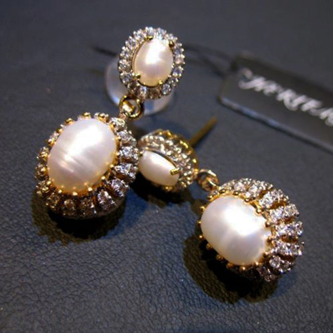 Earrings in fresh water pearls-0 (6239940640951)