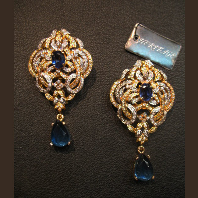 Earrings in blue onyx-0 (6239927763127)