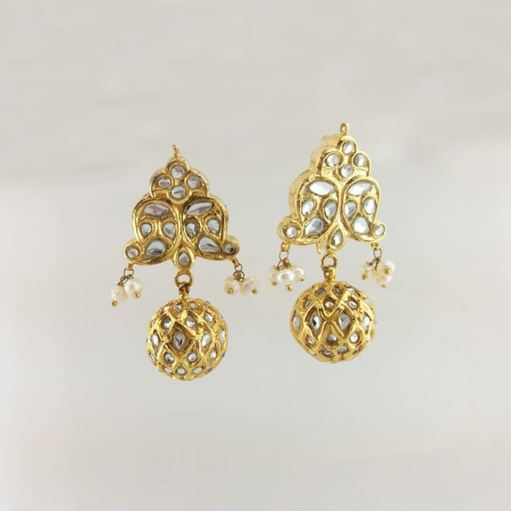 Earrings with Kundan Work-0 (6239971737783)