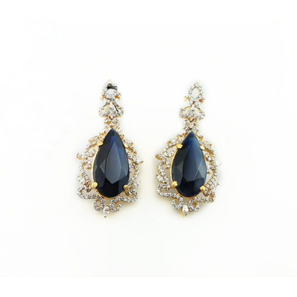 medium size earrings in Blue onyx.-0 (6239962726583)