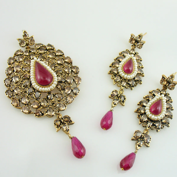 Polki locket set-0 (6239925338295)