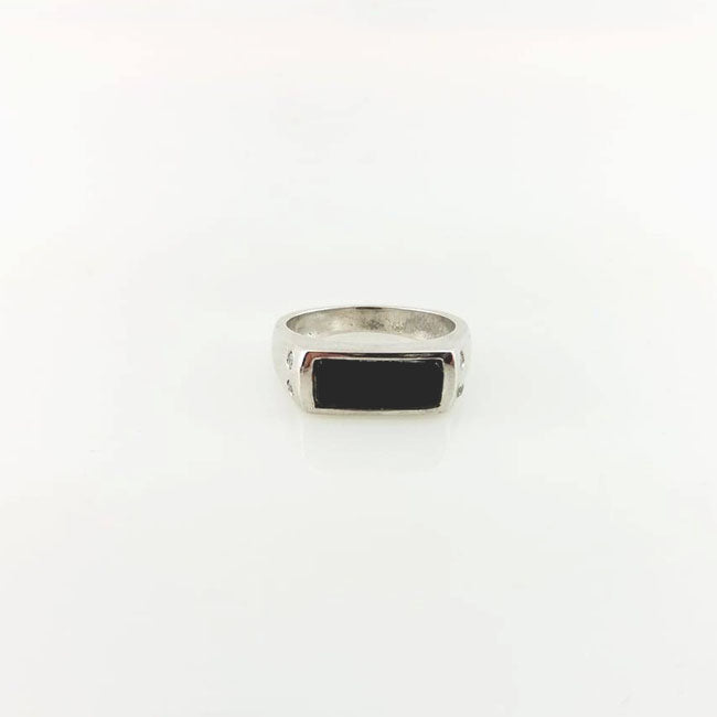 Gents Ring with Black Onyx-0 (6239965839543)