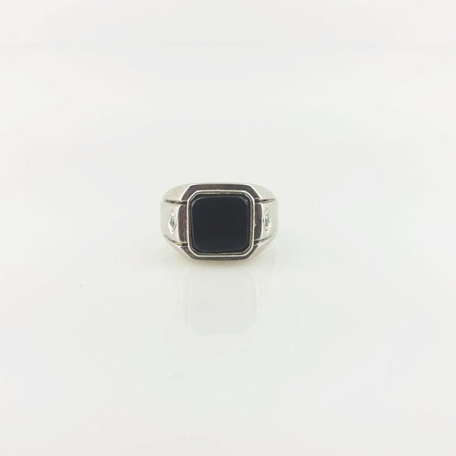 Gents Ring with Black Onyx-0 (6239966265527)