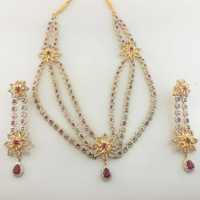Necklace Set with Multi Stones-0 (6239967510711)