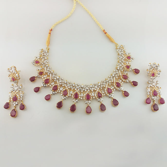 Necklace Set with Ruby-0 (6239967412407)
