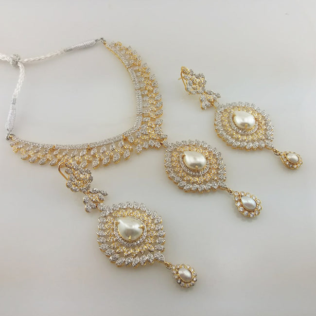 Necklace Set with Pearl-1577 (6239969673399)